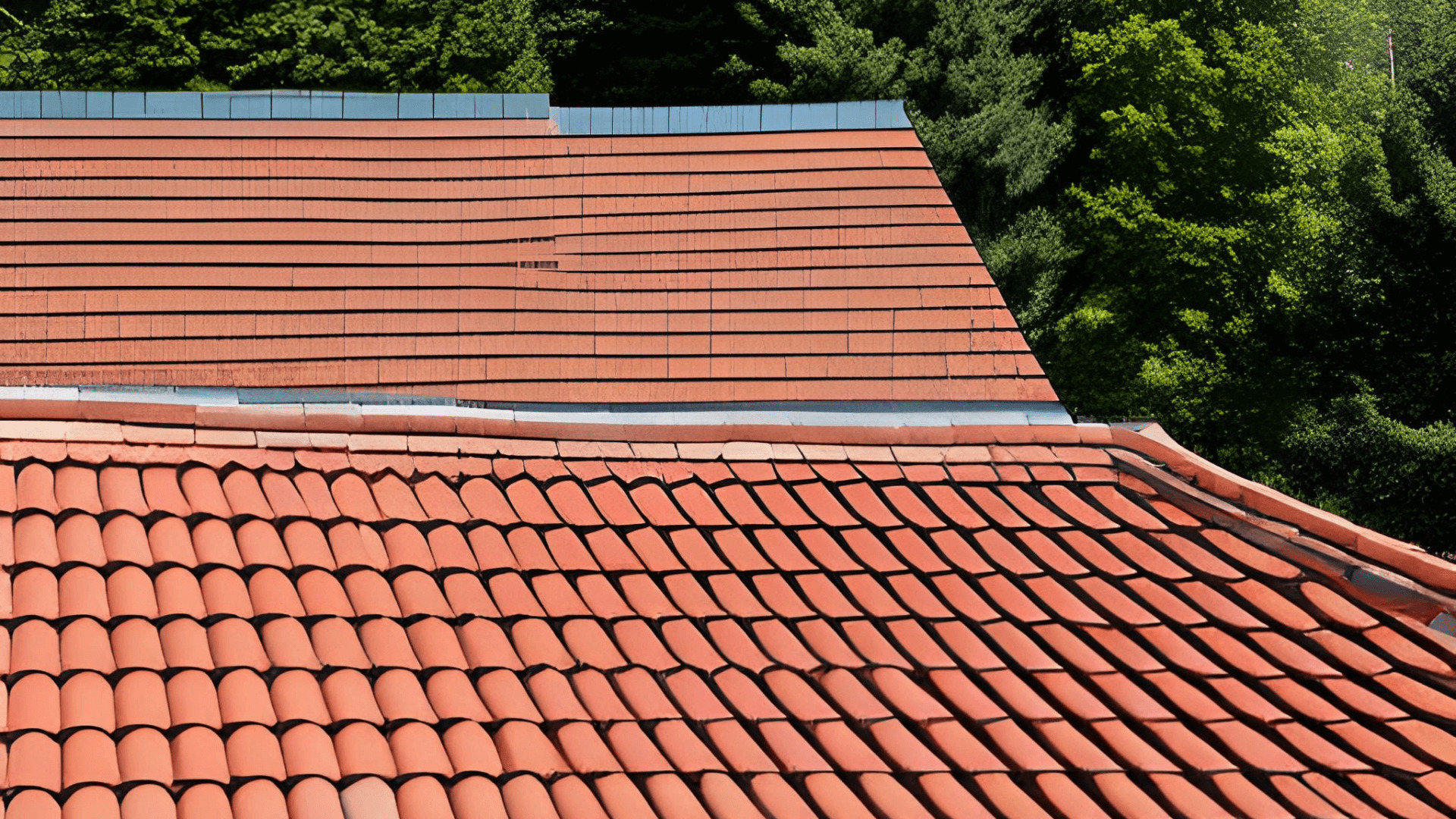 Top view - Clay Shingles - Roofing